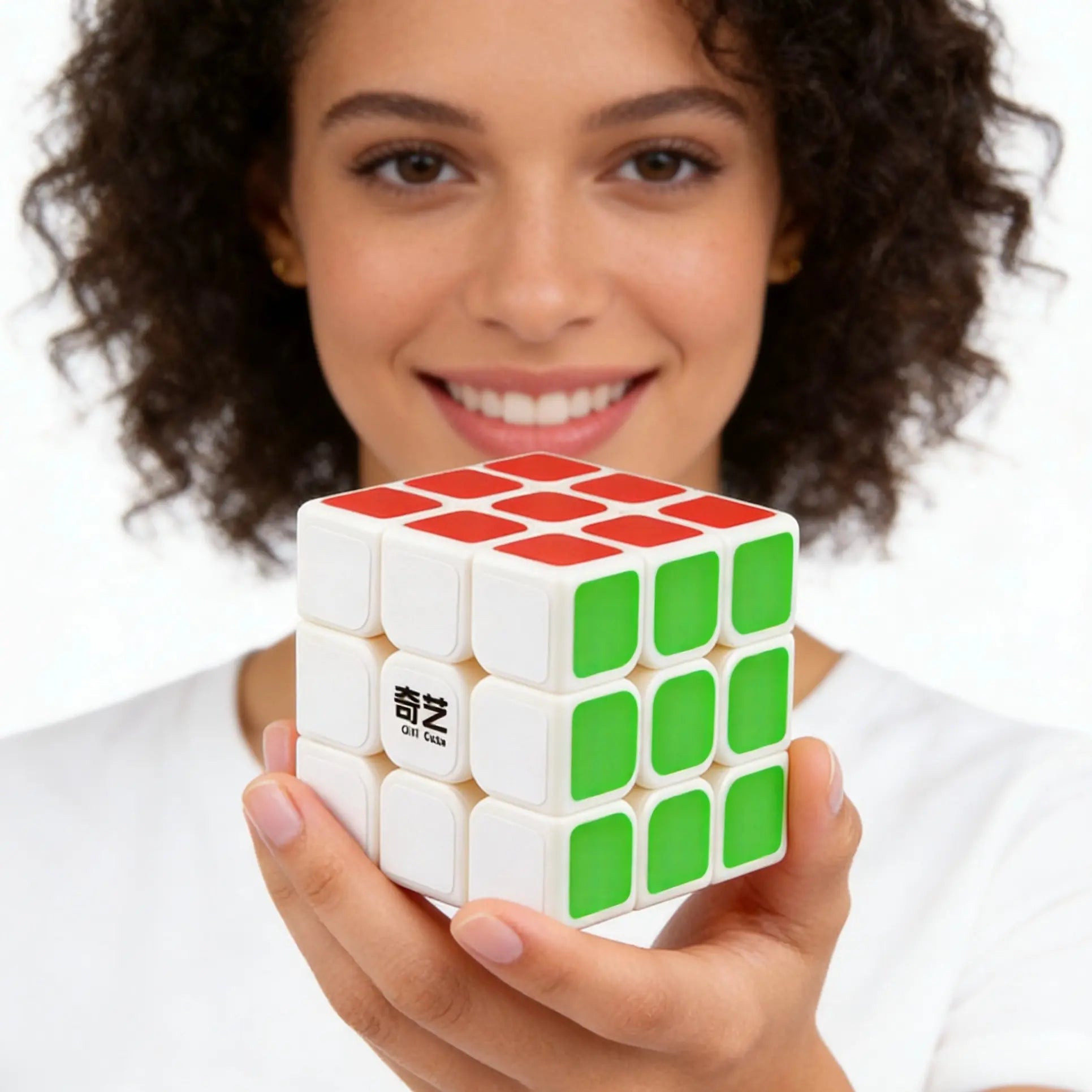 Qiyi Launch W 3X3 Rubik'S Cube, Speedcube, Smooth Hand Feel, Professional Competition Level, Includes Tutorial, 56Mm Sticker Version